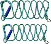 PWC Dock Line Rope 2PCS Mooring Anchor Boat Dock Line AMarine Rope Tow Ropes with Clip and Loop for Jet Ski Watercraft Boat Kayaking(2.1M-10mm-2pcs)