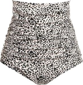 COCOPEAR Women's Ruched High Waisted Bikini Bottom Retro Vintage Swim Short Tankinis Floral 55 XL/12-14