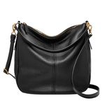 Fossil Women's Jolie Eco-Leather Hobo Purse Handbag, Black (Model: ZB1434001)