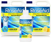 Pro-Kleen Rinse Aid (5L + 500ml) - Lemon Fresh - Protect & Shine with Added Glass Protection - for A Shinier, Drier Finish - for Use On All Leading Dishwashers