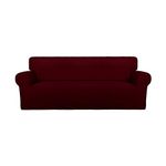 PureFit Super Stretch Sofa Slipcover – Spandex Non Slip Soft Couch Sofa Cover, Washable Furniture Protector with Non Skid Foam and Elastic Bottom for Kids, Pets （Sofa, Wine）