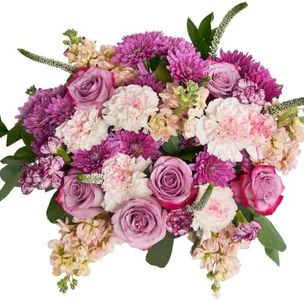 Martha Stewart x UrbanStems Double Mulberry, Pink & Purple Roses, Fresh Flowers Bouquet