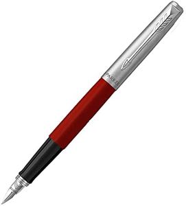 Parker Jotter Originals Fountain Pen, Classic Red Finish, Medium Nib, Blue & Black Ink