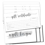 Blank Gift Certificates with Envelo