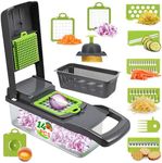 Vegetable Chopper with Container - Vegetable Dicer Chopper Vegetable Cutter Food Chopper with Container Mandoline Slicer Vegetable Cutter - Onion Chopper Dicer Veggie Chopper with Container and Lid