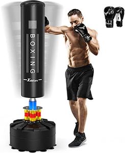 XDDIAS Punching Bag with Stand, 70'' Freestanding Punching Bag for Adult, Heavy Boxing Bag with Suction Cup Base Kickboxing Bag for MMA Muay Thai Fitness