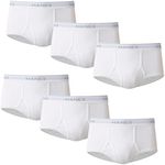 Hanes Men's Moisture-Wicking Cotton Briefs, Black, Multi-Packs Available, White-6 Pack, XL (Pack of 6)