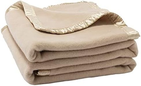 100% Pure Wool Blanket,500GSM Heavyweight Blanket,Single Wool Blanket Twin Size,Wool Blanket Camping,Twin Wool Blankets for The Bed, Wool Outdoor Blanket(Light Camel,150x200cm)