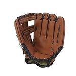 ZYYRSS Baseball Glove Sports Batting Gloves with Soft Solid PU Leather Thickening Pitcher Softball Gloves 12.5 inch for Youth Adults Left Hand Glove (Brown)