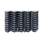 GoodCook Meal Prep 1-Compartment Reusable Food Storage Container Set with 50 Containers, Lids and Condiment Cups, Black