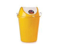 ARISTO Plastic Swing Garbage Waste Dustbin Trash Bucket 60 Liters Yellow Color Can Be Used For Garbage Waste Management (Wet&Dry)