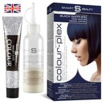 Blue Black Hair Dye Permanent with Anti-Breakage Plex Hair Care, Vegan Hair Dye & Cruelty-Free, 100% Grey Coverage, Midnight Blue Hair Dye, For All Hair Types. Smart Beauty