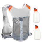 Geila Sport Marathoner Race Hydration Pack with 2 Water Bottles, Gray