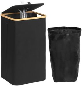 Indoor Recycling Bin,Recycling Storage Bin,Large Capacity 110L Kitchen Recycling Bin,Foldable Home Recycle Bin,Easy to Assemble Recycling Storage Container for Bottle Jar Glass (Black)