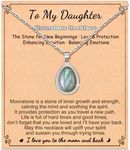 Tarsus Daughter Gifts from Mom Dad to My Daughter Necklace Moonstone Jewelry Christmas Birthday Gifts for Daughter Valentines Day Teens Gifts