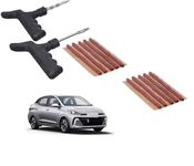 AUTO Addict Tubeless Tire Tyre Puncture Kit with 10 Rubber Strips Repair Tool Kit for All Cars Bikes