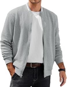 COOFANDY Mens Mens Jacket Bomber Sweater Lightweight Jacket Casual Bomber Jacket Varsity Coat