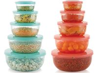 IMOX Food Saver Combo Plastic Kichen and Fridge Containers Set for Fridge & Kitchen, Multi color, Made In India.