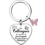 HULALA Chance Made Us Colleagues Keepsake Keyring Keychain Key Ring Colleague Leaving Farewell Gifts For Women Work Bestie Friends