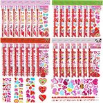 BILLMOSS Valentines Day Stationery Set, 28 Pack Assorted Valentines Stationery with Greeting Cards for Kids School Gift Exchange