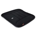 GiGi G-1586A Fabric Pure Memory Foam Breathable Car Seat Cushion Pad Mat for Home/Office Chair (Black), Pack of 1