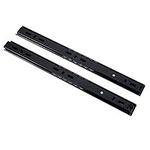 Drawer Slides 16 Inch Ball Bearing Full Extension 3 Section Slide Track Mounting Drawer Runners Slider for Cabinet Home Furniture, 2 Pack (Black 16 Inch)