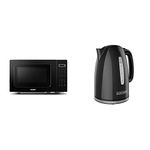 COMFEE' CM-M201K(BK) Countertop Microwave Oven + Black+Decker Rapid Boil Electric Kettle Bundle