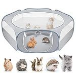 Nasjac Hamster Playpen, Breathable 130cm Large Room Pet Playpen, Small Animal Play Pen Run Cage with Cover and Zipper Opening Foldable Indoor Outdoor Fence for Guinea Pig Cat Kittens Rabbits