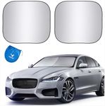 EzyShade Windshield Sun Shade with Shield-X Reflective Technology. See Size-Chart with Your Vehicle. Foldable 2-Piece Car Sunshades Reflect UV Sun and Heat and Protect Your Car. Sports (Small) Size