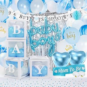 Baby Shower Decorations for Boy - Delight Your Guests with Our Elegant and Premium Quality Decor Set - Complete and Easy Setup with Beautifully Themed Colors and Variety