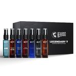 Beardo Legendary 7 Assorted Perfume Gift Set for Men 7X8ml with Long Lasting Fragrances | Travel Pack with Mariner Whisky Smoke Dark Side God Father Tsunami & Black Musk | Rakhi Gift for Brother | Friendship Day Gift