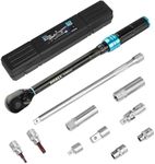Shall 11-Piece 3/8" Torque Wrench Set, (5-60Nm) Dual Direction Adjustable 72 Tooth for Suitable for car and Motorcycle Maintenance,with Extension Pole and Storage Box