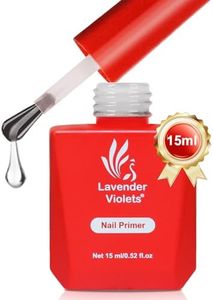 Lavender Violets 15ml Nail Primer for Gel Nail Polish, Fast Air Dry, Acid-Free Base Bond Foundation A108