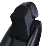 ZATOTOO Car Neck Support - Headrest for Car Seat in Memory Foam, Breathable, Removable and Washable Cover, Black