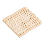 Invero Pack of 360 Bamboo Mini Two Prong Cocktail Party Forks - 100% Biodegradable Wooden Natural Forks - Ideal Mini Food or Snack Picks for Summer Picnics, BBQ's, Birthdays, Weddings and More