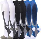 Compression Socks (3 Pairs) for Men Circulation 20-30 mmhg Medical Compression Stockings Women Nursing