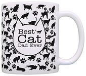 Cat Lover Gifts Best Cat Dad Ever Kitty Pattern Rescue Cat Gift Coffee Mug Tea Cup Pattern