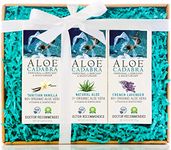 Aloe Cadabra Organic Personal Lubricant and Natural Vaginal Moisturizer Oral Pleasure Decorative Box Set with Natural, Lavender and Vanilla Flavored Lubes