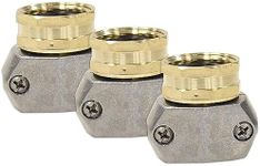 Gilmour 312GARP Brass & Zinc Female Thread Garden Hose Repair | Fits 5/8 and 3/4 inch Hoses - 3 Pack