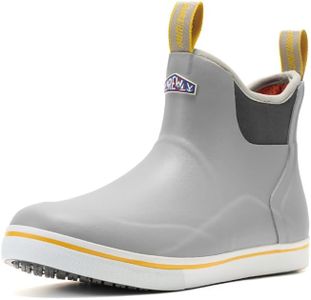 SUREWAY Men's Waterproof Ankle Deck Boots, All Grey, Size 10