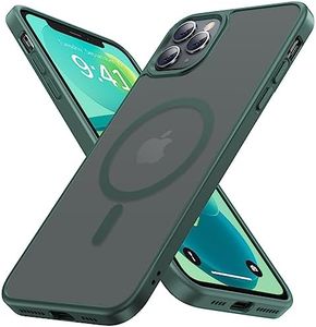 Noonin Strong Magnetic Case for iPhone 11 Pro Max，[Compatible with MagSafe] Protective Shockproof Cover Phone Case for iPhone 11 Pro Max 6.5" (Green)