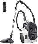 Eureka Bagless Canister Vacuum Cleaner, 1100W High Power Vacuum Cleaner for Carpets and Hard Floors HEPA Filter Extension Tube 2-in-1 Crevice Tool Floor Nozzle, NEN121WH
