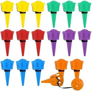 UCEHIPAW 18 Pcs Hand Eye Coordination Ball Catching Cup, 6 Colors Classic Tetherball Catch Game Set for Yard Lawn Camping Beach Outdoor Sports Adults Party Games