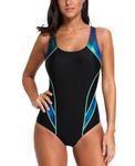 beautyin Women's Pro One Piece Athletic Bathing Suit Color Block Swimsuit