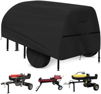 Yexcend Log Splitter Cover, 900D Heavy Duty Waterproof Tear-Resistant Oxford Cloth Wood Splitter Cover for 15-45tons with Log Splitter Wheel Covers (89"L X 45"W X 39"H)