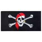 Pirate Skull Beach Towel 30 x 60 inch 100% Cotton (Pirate Buccaneer, One Towel)