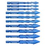 10 Pieces High-Strength Eccentric Twist Drill Bit Set, Carbide-Tipped Crooked Drill Bit for Concrete Walls Tiles Glass Hard Plastic Cement Granite (Blue,6/8/10/12mm)