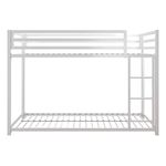 DHP Miles Metal Twin/Twin Bunk Bed, White