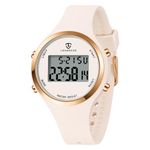 NN BEN NEVIS Watches for Women, Digital Watch Womens Outdoor Sport with Alarm/Stopwatch/Chronograph/Back Light, Gifts for Teen Girls/Women, 001-AllOffWhite-B1, Chronograph,Digital