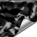 VViViD+ Stealth Pattern Camouflage Vinyl Car Wrap (10ft x 5t, Black Large)